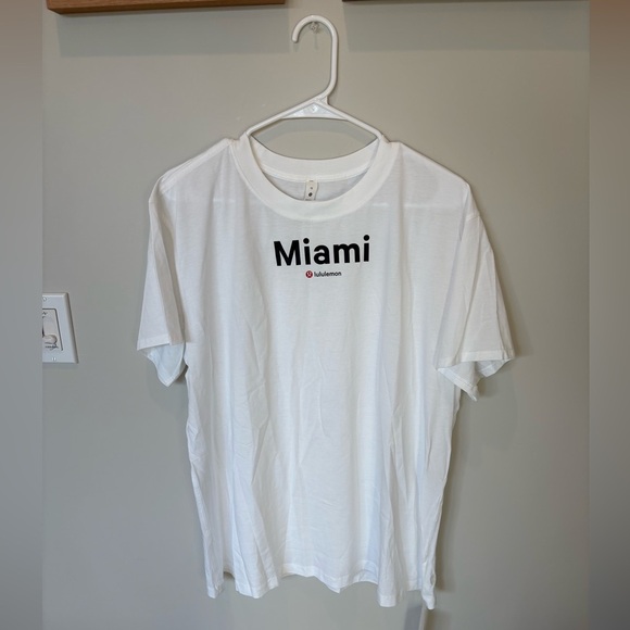 NWT Lululemon All Yours Cotton Tee White Miami Size 10 - Picture 1 of 5